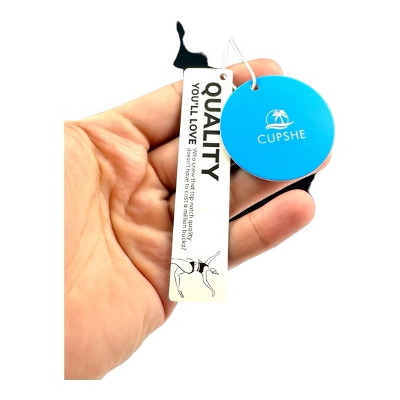 Cupshe | NWT XS Small Black Floral One Piece Swim Suit - Picture 10 of 15